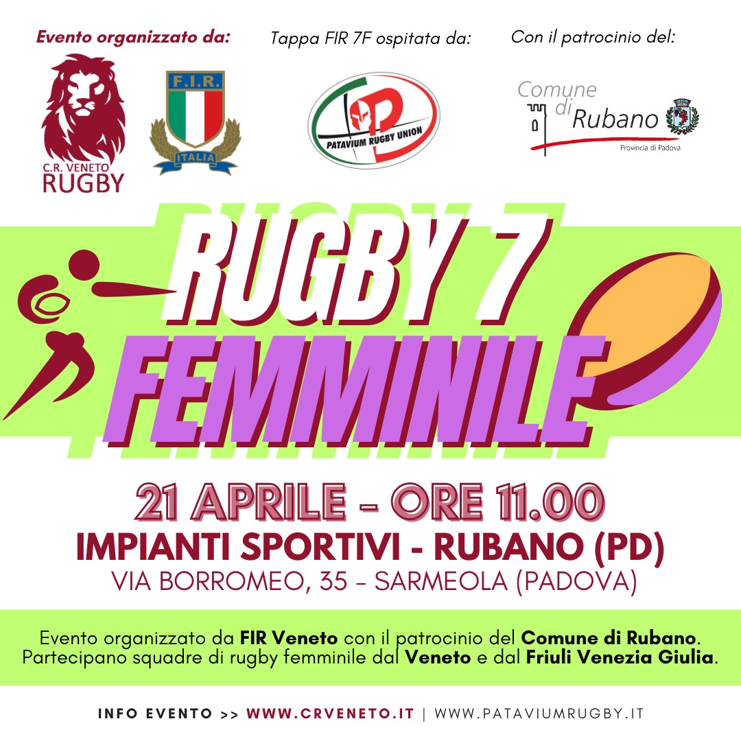 SEVEN OLIMPICO FEMMINILE, DOMENICA IL PATAVIUM OSPITA IL PRIMO EVENTO VENETO