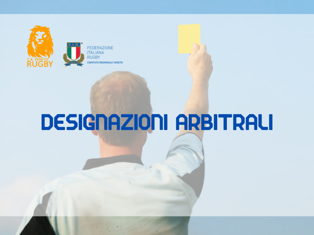 Designazioni arbitrali del  10 e 11.10.2026